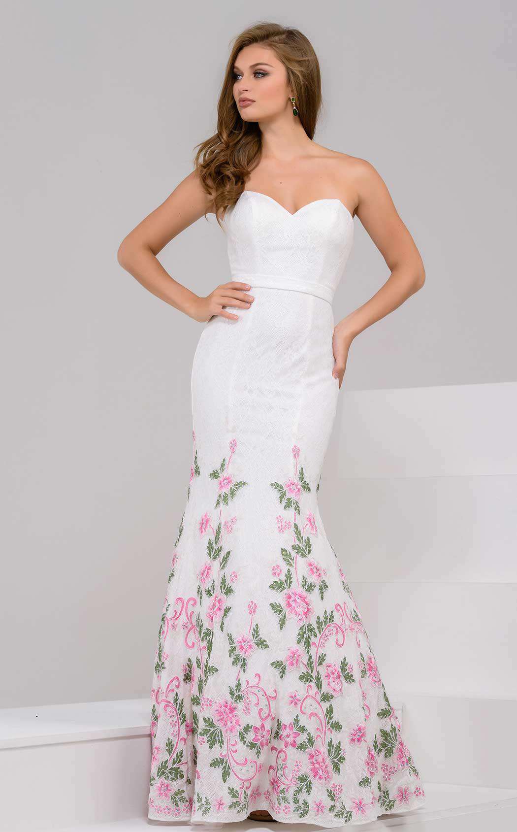 Jovani 47783 White Multi