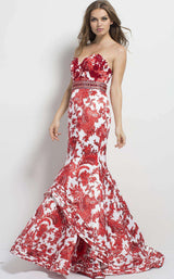 Jovani 49655 Ivory/Red
