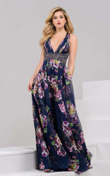 Jovani 49968 Navy/Print