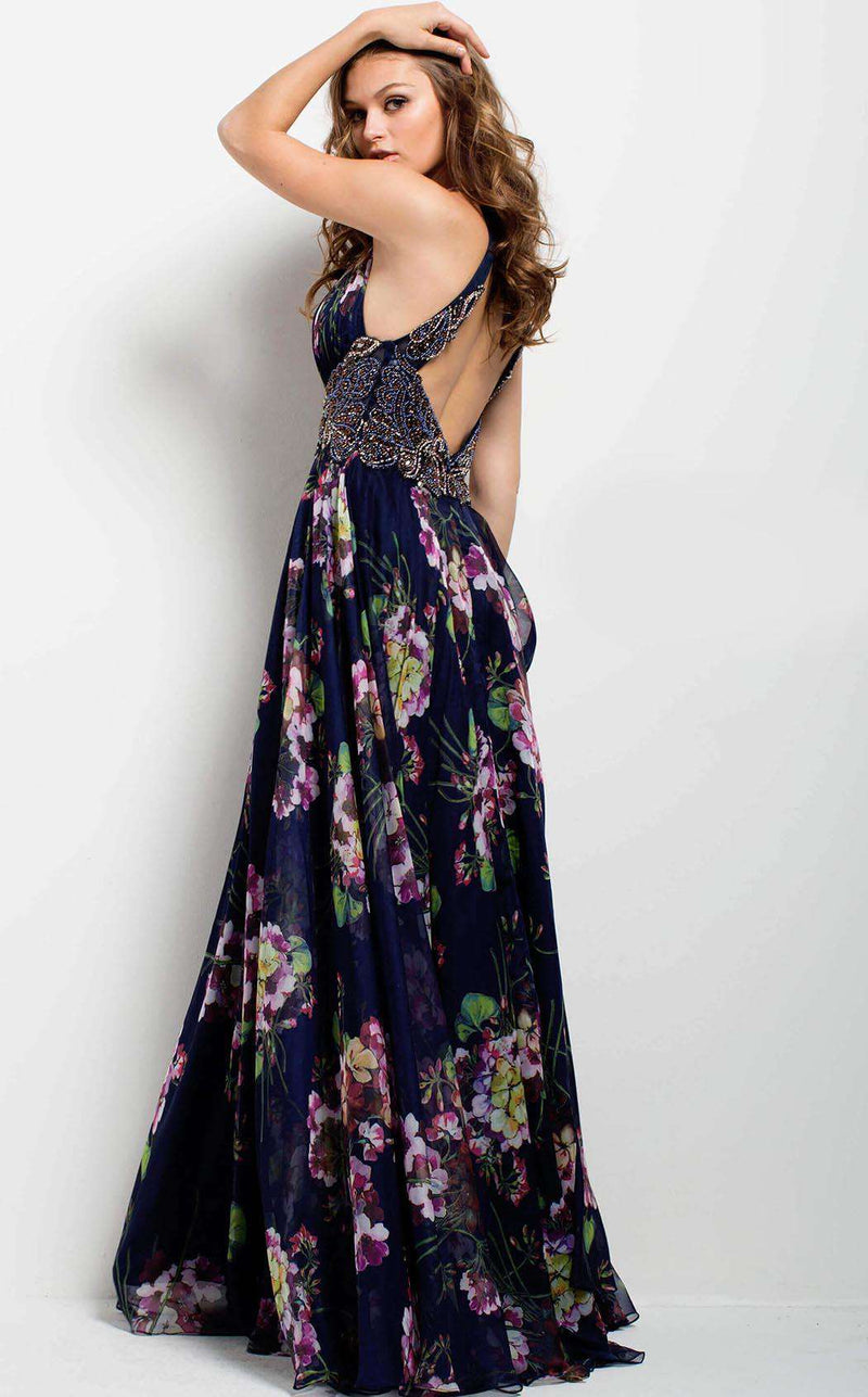 Jovani 49968 Navy/Print