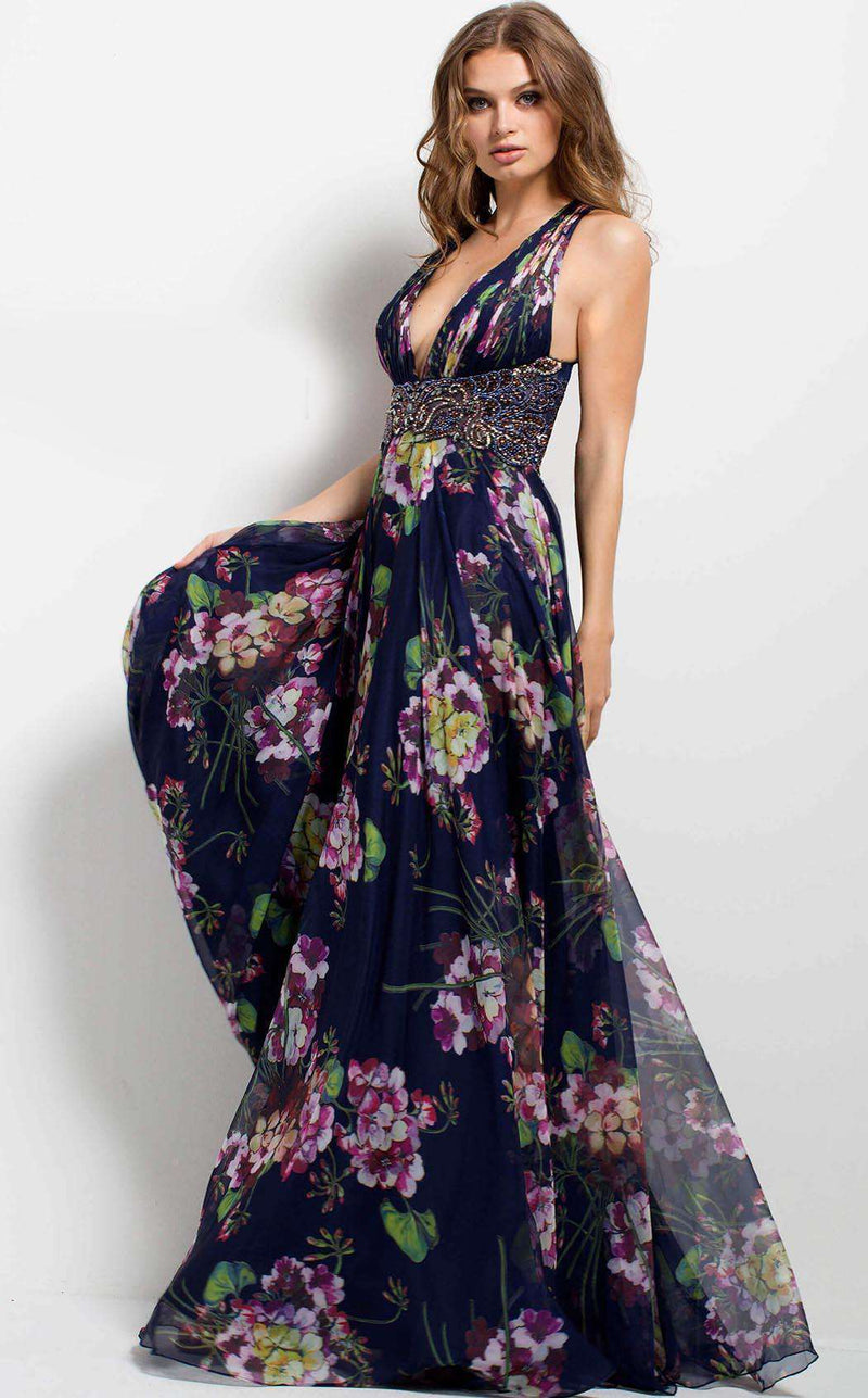 Jovani 49968 Navy/Print