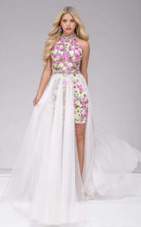 Jovani 49386 Off White/Multi