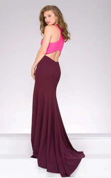 Jovani 49496 Burgundy/Fuchsia