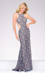 Jovani 49922 Navy/Nude