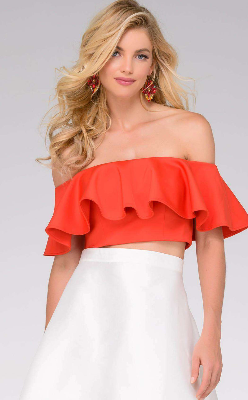 Jovani 49923 Ivory/Tangerine