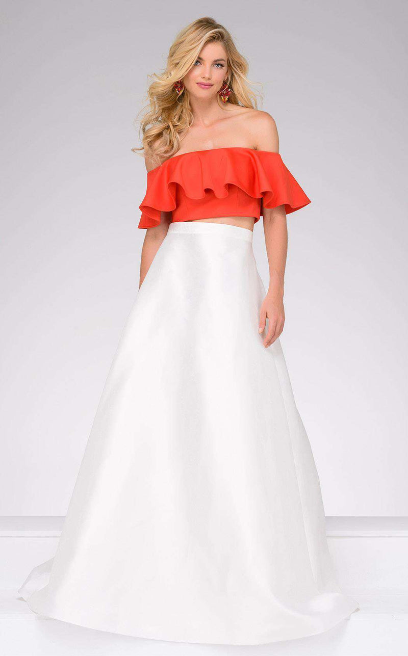 Jovani 49923 Ivory/Tangerine