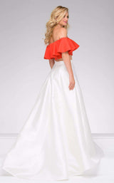 Jovani 49923 Ivory/Tangerine