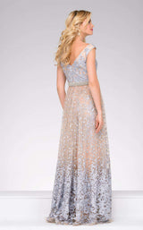 Jovani 50724 Silver/Nude