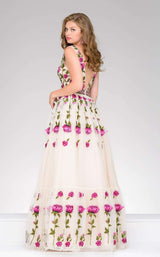 Jovani 47743 Fuchsia/Nude