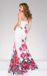 Jovani 47805 White Print