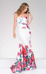 Jovani 47805 White Print