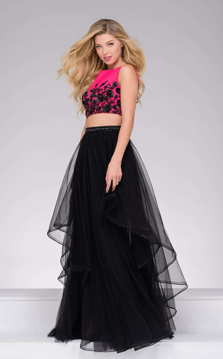 Jovani 47871 Black/Fushcia