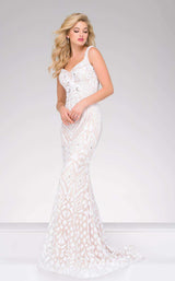 Jovani 47963 Off White/Nude