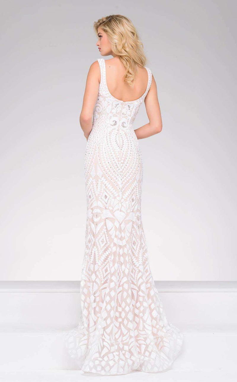 Jovani 47963 Off White/Nude
