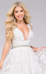 Jovani 48430 Silver/Ivory
