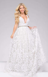 Jovani 48430 Silver/Ivory