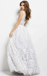 Jovani 48430 Silver/Ivory