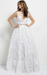 Jovani 48430 Silver/Ivory