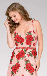 Jovani 48489 Peach/Red