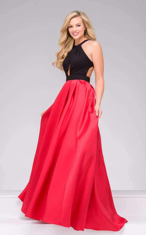 Jovani 45142 Black/Ruby