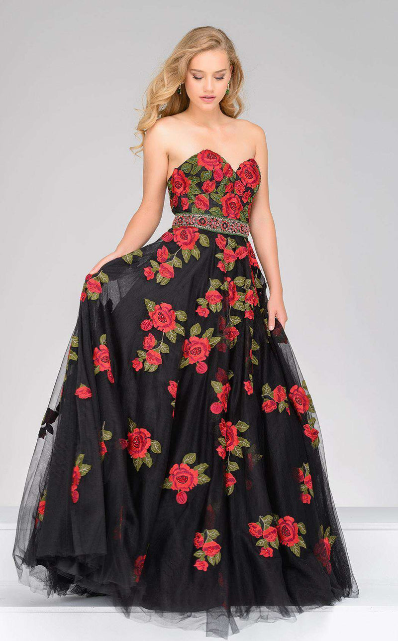 Jovani 45741 Black/Red