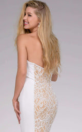Jovani 35182 Off White/Nude