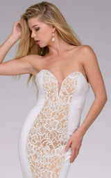 Jovani 35182 Off White/Nude