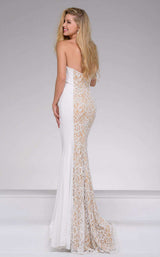 Jovani 35182 Off White/Nude