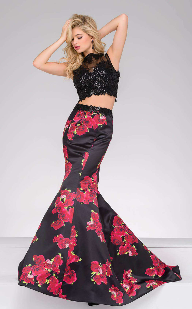 Jovani 35349 Black Print