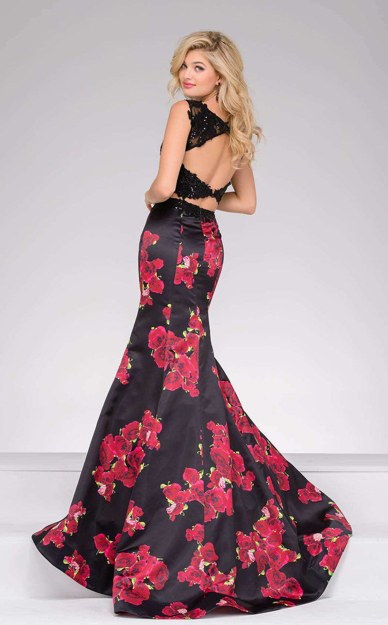 Jovani 35349 Black Print
