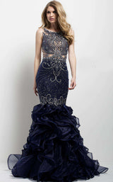 Jovani 36991 Navy/Nude