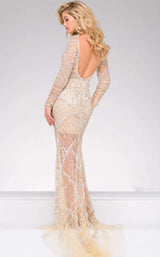 Jovani 39193 Nude/White