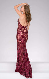Jovani 40118 Burgundy/Nude
