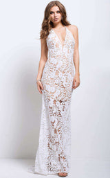 Jovani 40118 White/Nude