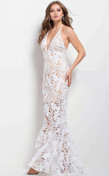 Jovani 40118 White/Nude