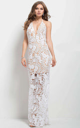 Jovani 40118 White/Nude