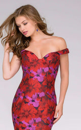 Jovani 40718 Red Multi