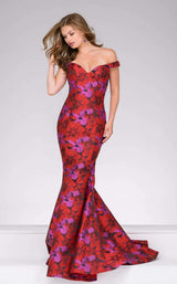 Jovani 40718 Red Multi