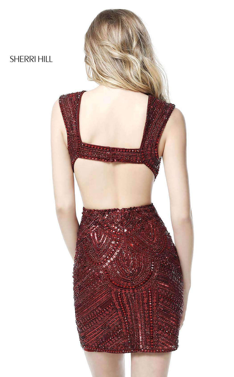 Sherri Hill 51362 Dark Red