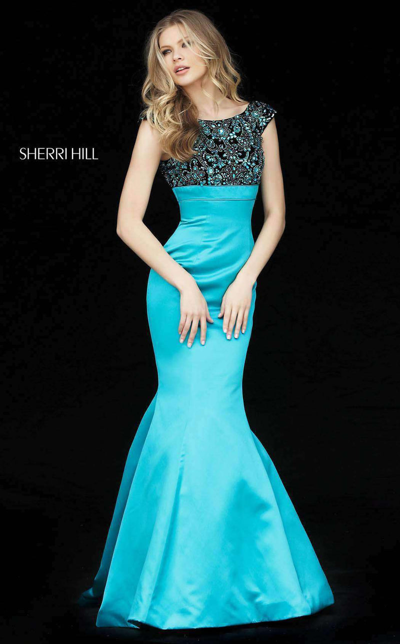 Sherri Hill 51373 Black/Turquoise