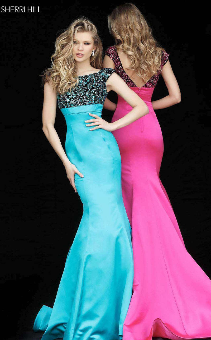 Sherri Hill 51373 Black/Turquoise