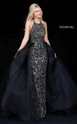 Sherri Hill 51376 Black/Gun Metal