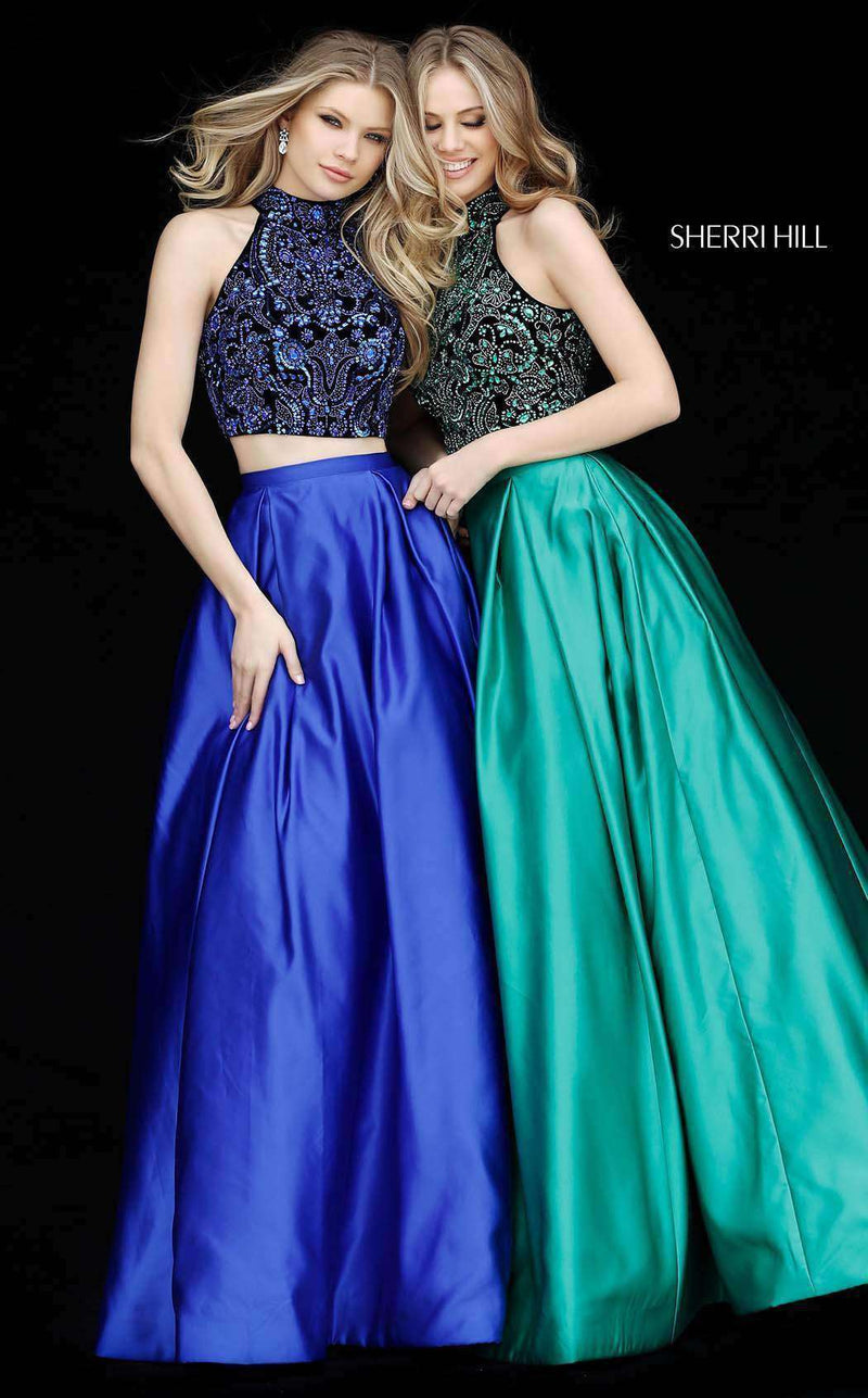 Sherri Hill 51381 Black/Royal