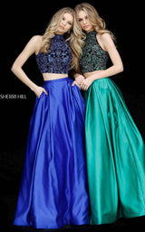 Sherri Hill 51381 Black/Royal