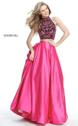 Sherri Hill 51381 Black/Fuchsia