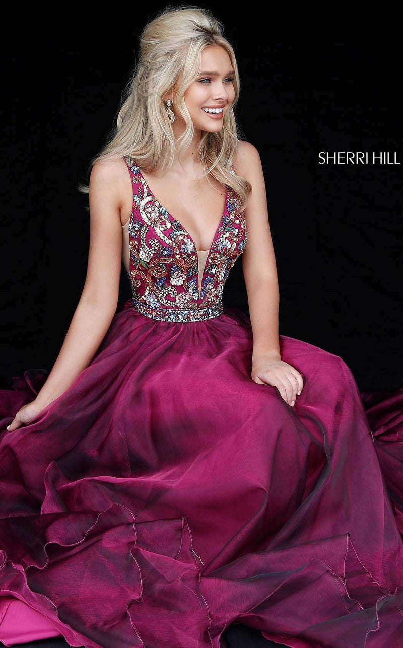 Sherri Hill 51391 Magenta/Multi