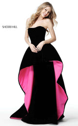 Sherri Hill 51418 Black/Fuchsia