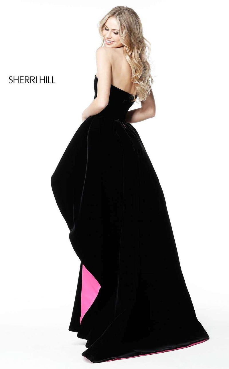 Sherri Hill 51418 Black/Fuchsia