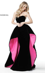 Sherri Hill 51418 Black/Fuchsia
