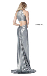 Sherri Hill 51428 Gun Metal/Silver Silver-Gold